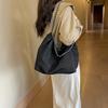 Large capacity denim bag women's lightweight 2026 summer new college student class shoulder bag chain tote bag