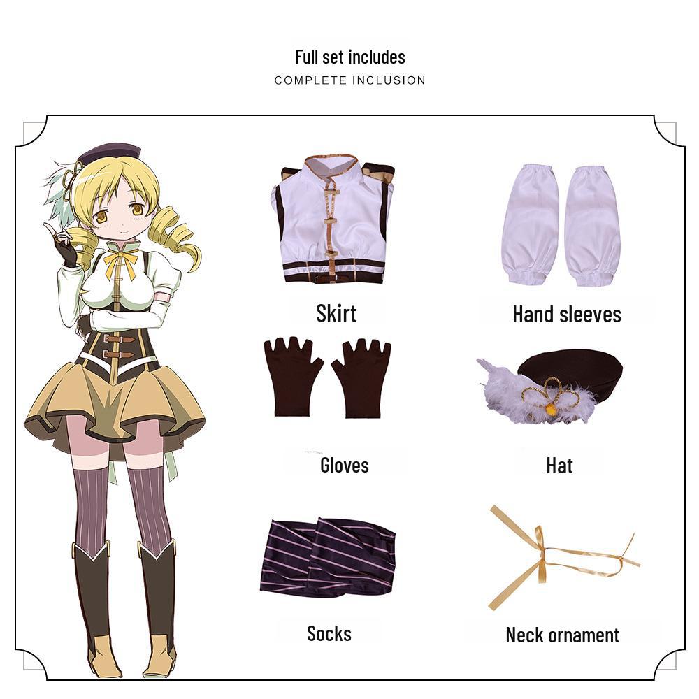 Magical Girl Madoka Tomoe Asami Combat Cosplay Costume - Halloween Women's Two-Dimensional Suit