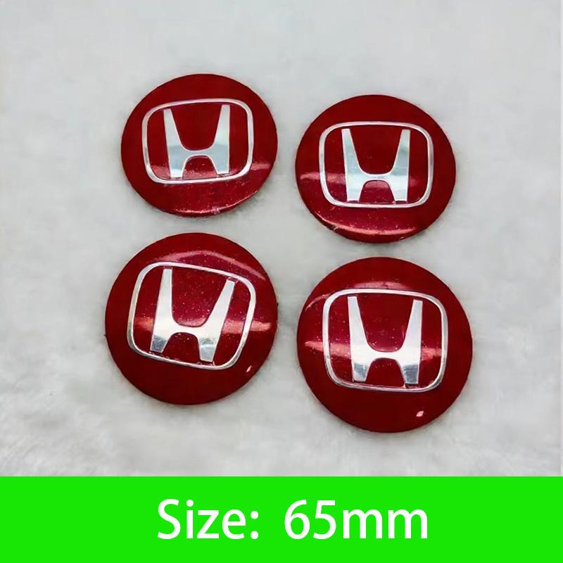 AAALX1 45-65mm Car Wheel Center Hub Cap Emblem Sticker Accessories For Honda Civic FIT Accord Prelude CRV 5Th City XRV CRV HRV Odyssey