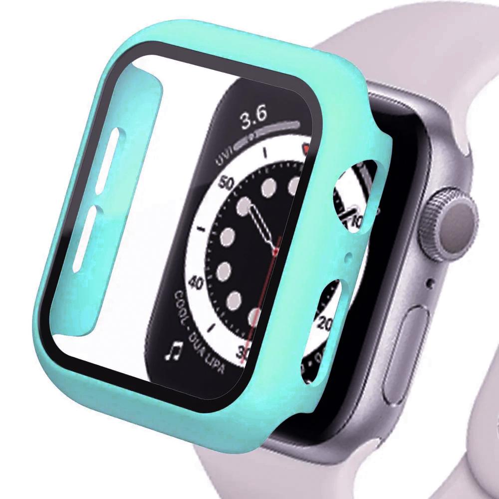 Glass+Matte Watch Cover for Apple Watch Case 45 41 44 40mm 42mm 38mm Bumper+Screen Protector for Iwatch SE 9 8 7 6 5 4 3 2 cover