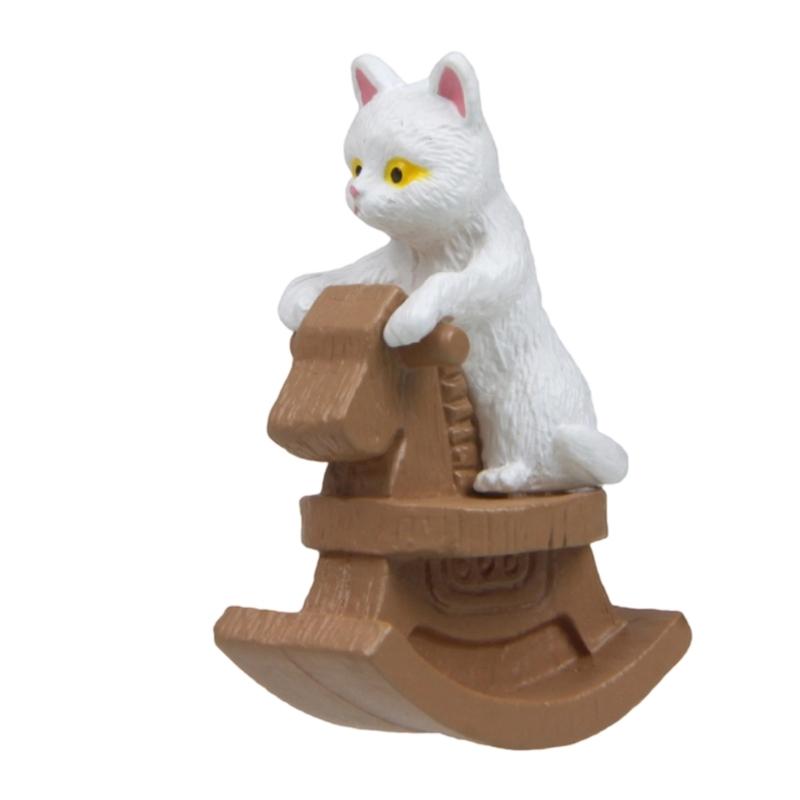 

Автомобільна панель приладів Мініатюрний кінь-гойдалка Прикраса з котами Декоративні маленькі фігурки Декор котів для салону автомобіля