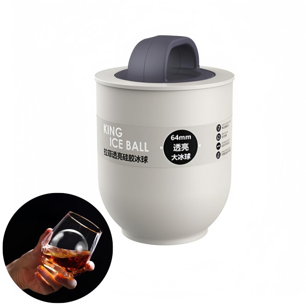64MM Eisbälle Klare Eisballformen Heimgebrauch Party-Gastgeber Cocktail-Eisbereiter Leichte Eisentnahme Party-Eisbälle