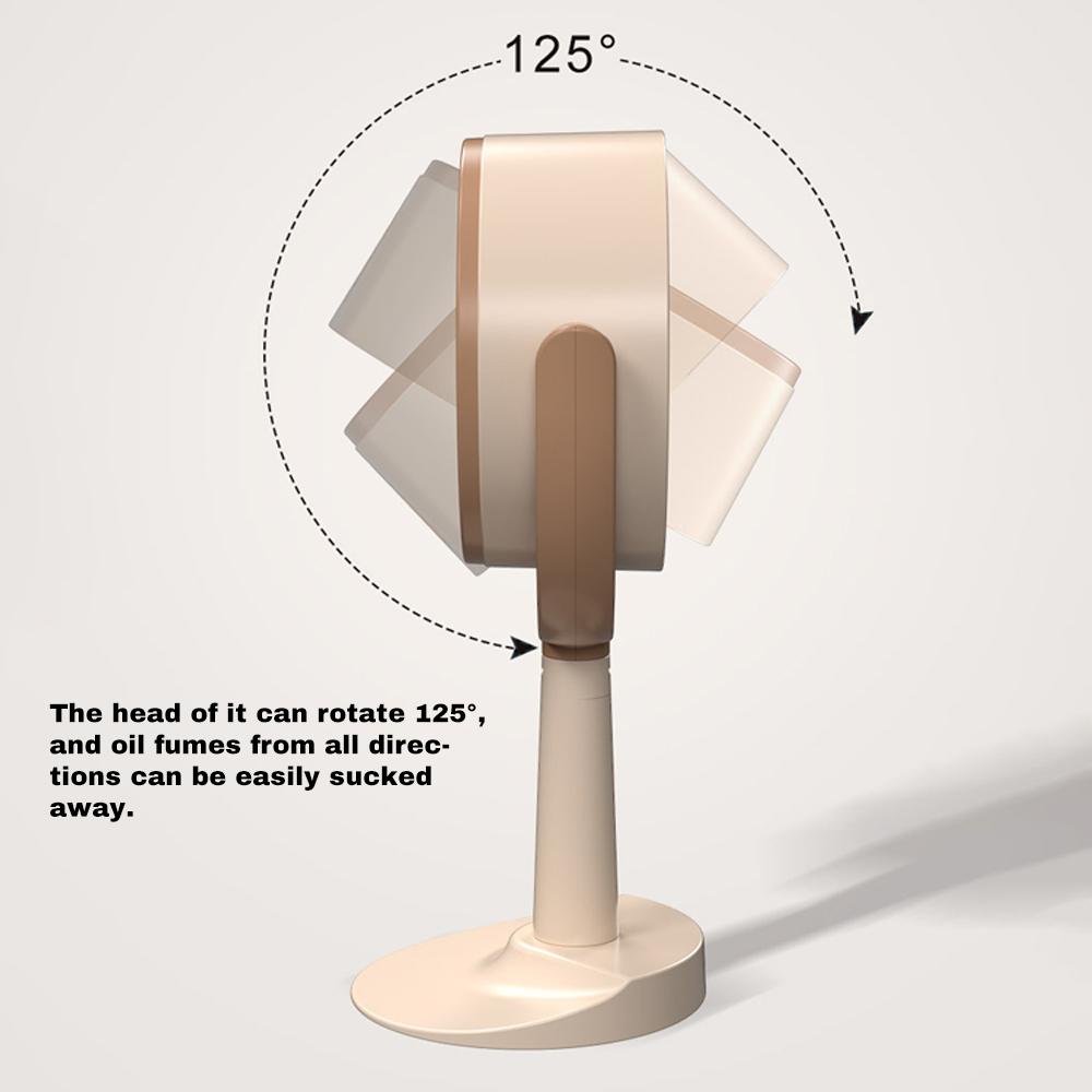 Portable Rechargeable Cooker Hood, Desktop Cooker Hoods with 2 Wind Speed for Cooking Indoor BBQ