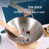 Wok de fier rotund de 50 cm, comercial, cu două mânere