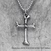 Creative Skeleton Cross Men Necklace Pendant Chain Rock Punk Rap for Biker Male Jewelry Gift