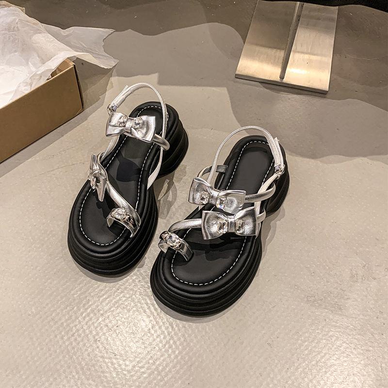 Retro casual sandals 2025 new summer fashion outer wear platform beautiful summer skirt women's Roman sandals