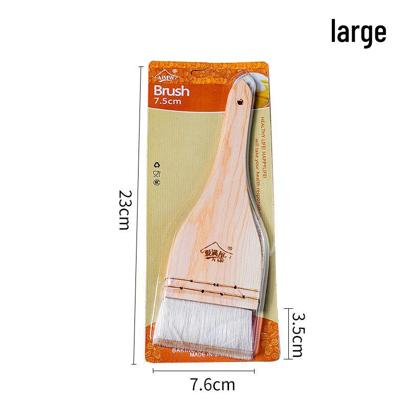 Food-Grade High-Temp BBQ Wool Brush: Oil/Bristle Combo for Baking, Multiple Specs