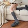 Solid Color Autumn Knitted Socks Elastic Comfortable Women's Long Socks Thicken Breathable Girl's Stacked Socks Autumn/Winter