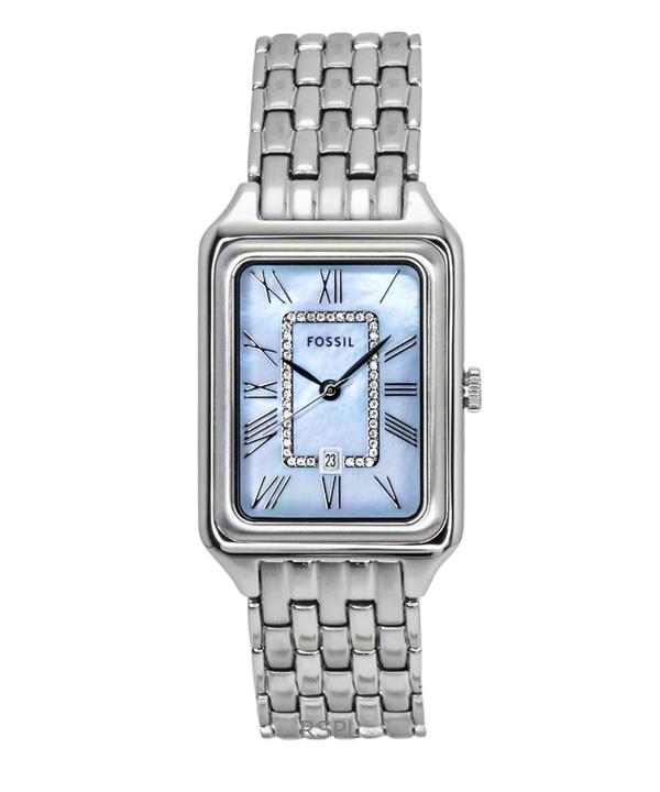 

Женские часы Fossil Raquel из нержавеющей стали с перламутровым циферблатом, кварцевые ES5402 мать жемчужного