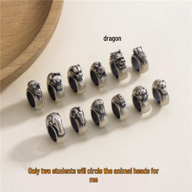 Chinese Zodiac Vintage Ring & Bead Birth Year Bracelet