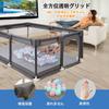 BQKOZFIN Baby Circle Rectangular Compact with Door Large Playpen Baby Playpen Suction Cup Mesh Type Washable Storage Bag Included Indoor and Outdoor