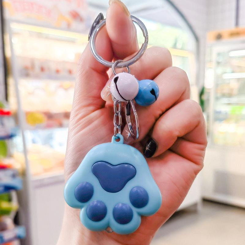 Luminous Sounding Cat Paw Keychain Bell Doll Ornament