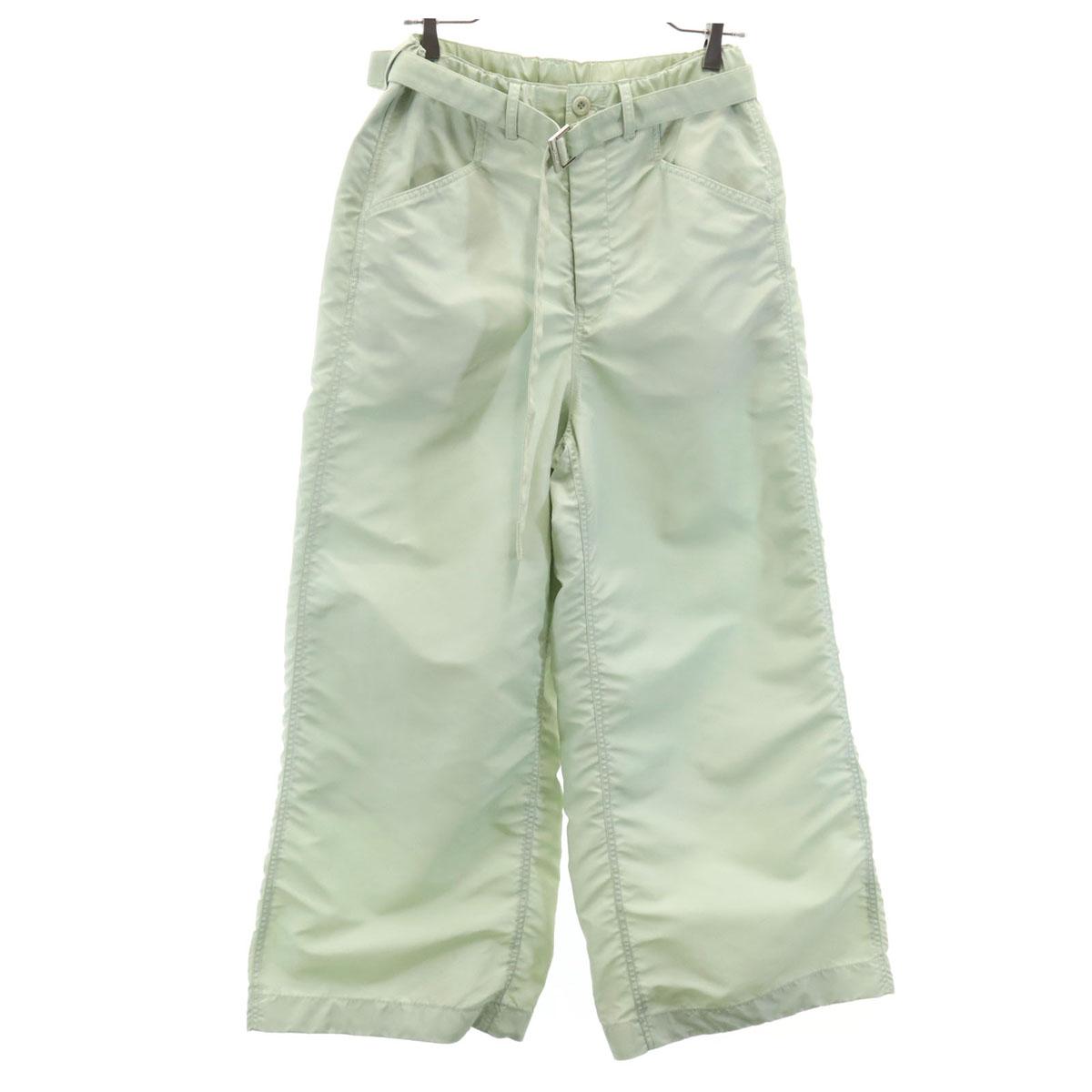 

Sacai made in Japan Nylon twill Pants pale green Men s Used