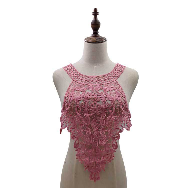 Water-soluble lace corsage, polyester silk embroidered collar, three-dimensional hollow fake collar