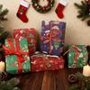 10Meterx50cm Christmas Wrapping Paper Roll Cartoon Santa Claus Elk Gift Box Packaging Material Christmas Party Home Decoration