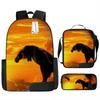 Godzilla Godzilla Student School Bag Cartoon Children Backpack Satchel Anime Trend