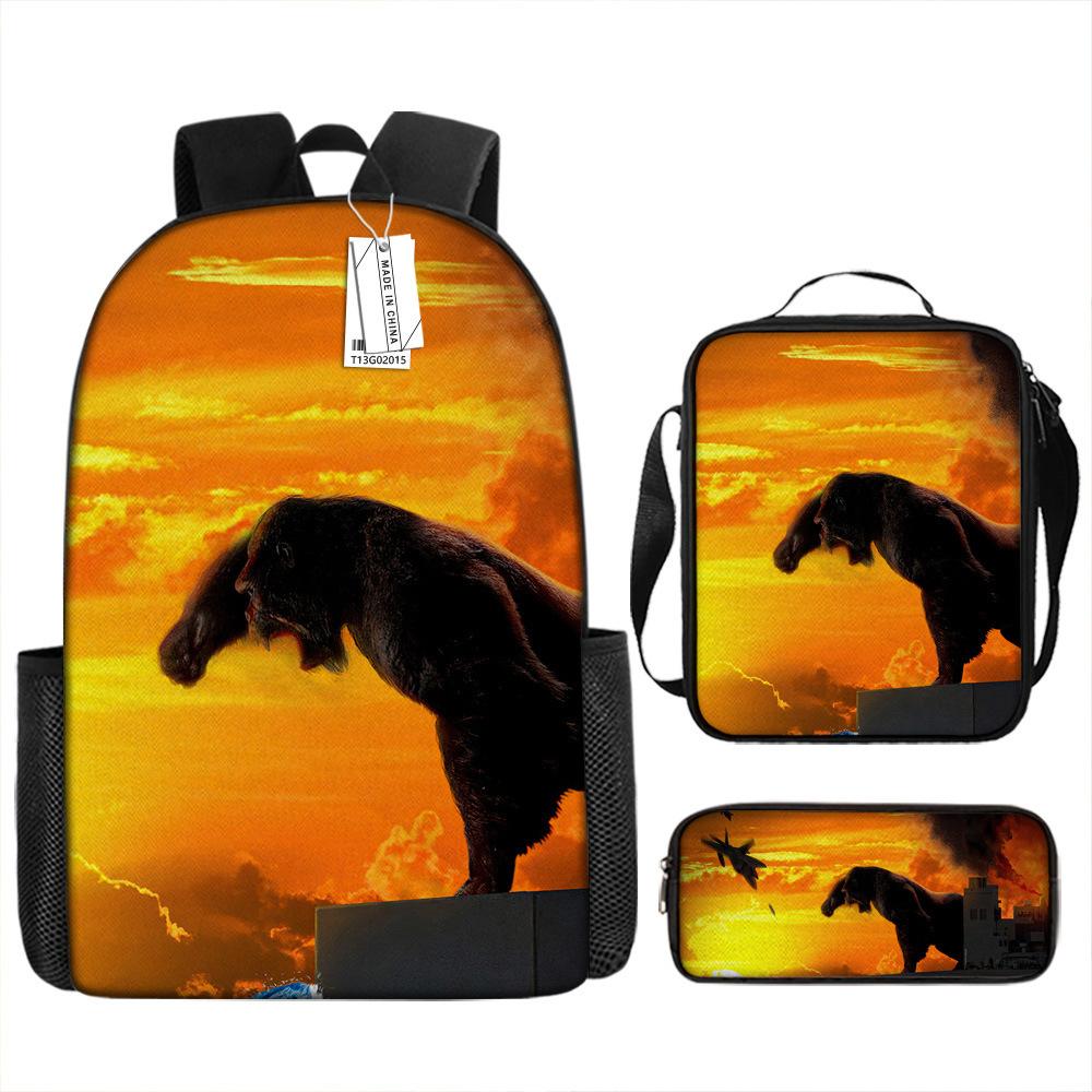 Godzilla Godzilla Student School Bag Cartoon Children Backpack Satchel Anime Trend