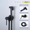 Bathroom Black Bidet Faucet Portable Toilet Bidet Sprayer Brass Toilet Bidet Faucet Hygienic Shower Hot Cold Water Toilet Faucet