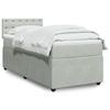 VidaXL Slatted Bed Base and Mattress Light Grey 90x190 Cm Velvet 3289914