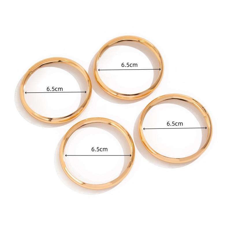 4/8 st Armband i Rostfritt Stål Set för Kvinnor Män Tvinning Textur Armringar Guld Silver Färg Smycken Statement Streetwear Goth