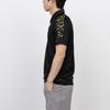 Puma Logo Muster Kurzarm Polohemd Herren Oberteile Schwarz 527048-01