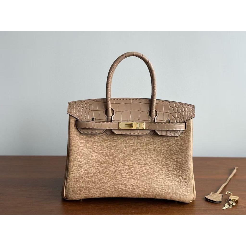 Prawdziwa skóra wzór krokodyla platynowa torba seria skóry bydlęcej togo przenośna platynowa torba duża pojemność