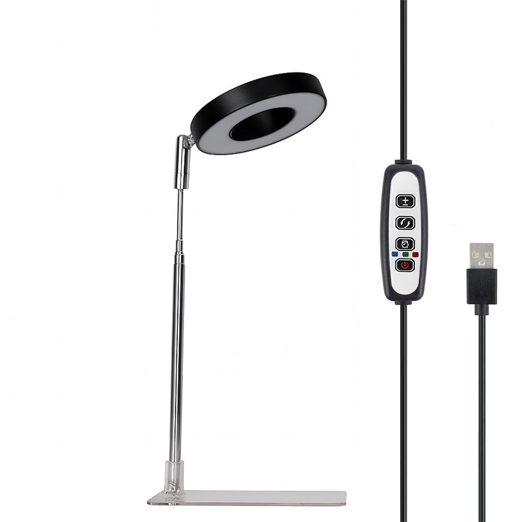 Lampă LED de umplere cu spectru complet pentru plante solare de interior cu înălțime reglabilă, temporizator 3/9/12H, reglare a intensității pe 10 niveluri pentru grădină