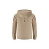 Li Ning Badminton Series Color Block Logo Zip-Up Hooded Long Sleeve Jacket Unisex jackets Silver Mink-Brown AJDS855-2