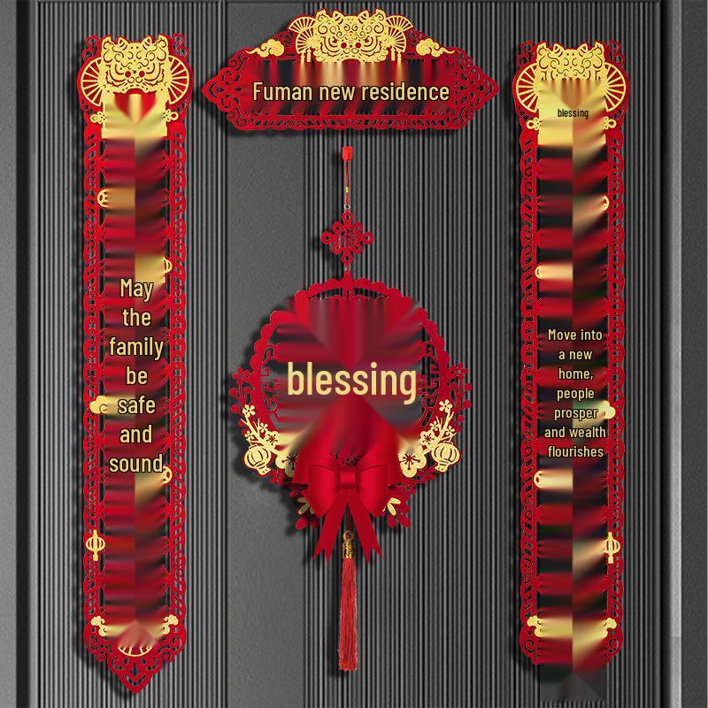 Magnetické uspořádání nového domova: Sada samolepek na dveře a dekorací na kolaudaci