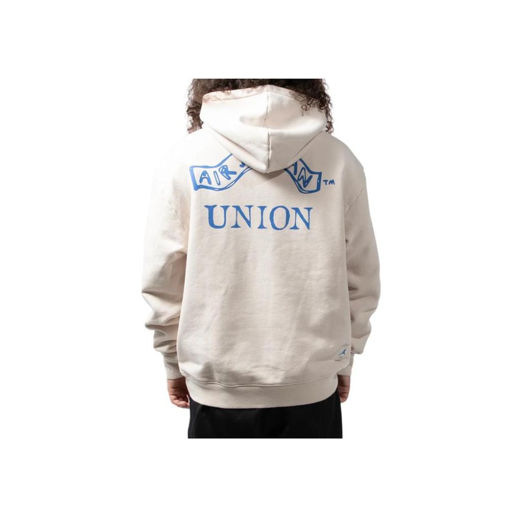 Jordan X Union LA Fleece Hoodie Light Orewood Brown/Hyper Cobalt Unisex Streetwear IB5116-104