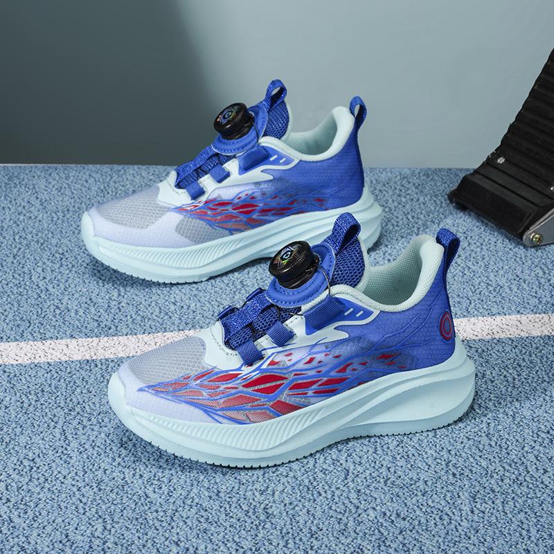 

Boys Sports Shoes with Soft Soles, Running Shoes, New Style Button-up Shoes, Breathable Casual Shoes 31 красный/синий