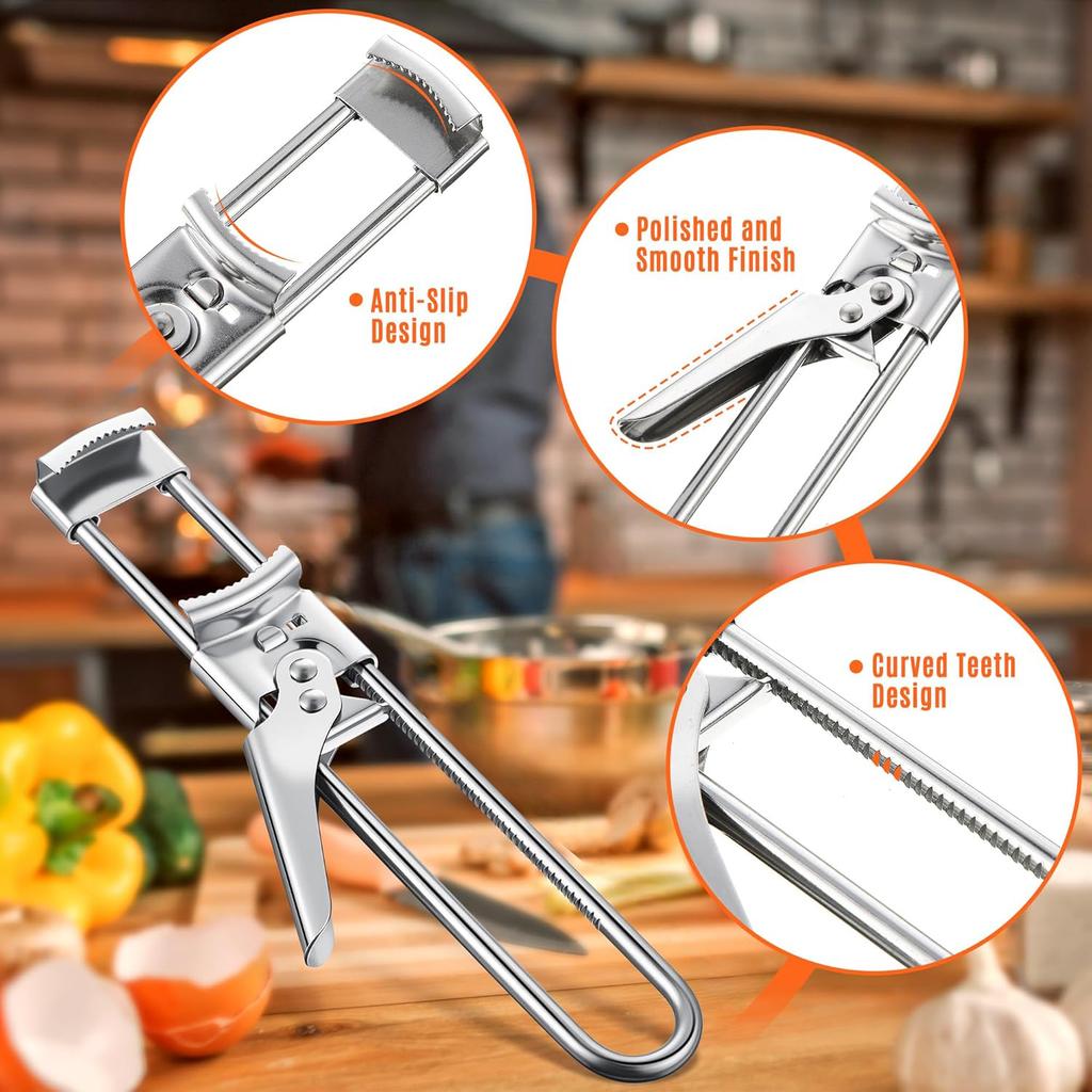 1pc New Non-slip Stainless Steel Can Opener Adjustable Bottle Opener Adjustable Multifunctional Stainless Steel Can Opener