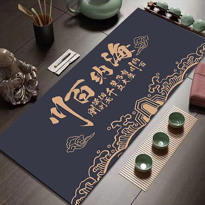hinese-Style Tea Flag High-End Long Tablecloth Absorbent Quick-Drying Wash-Free Tea Towel for Home Use