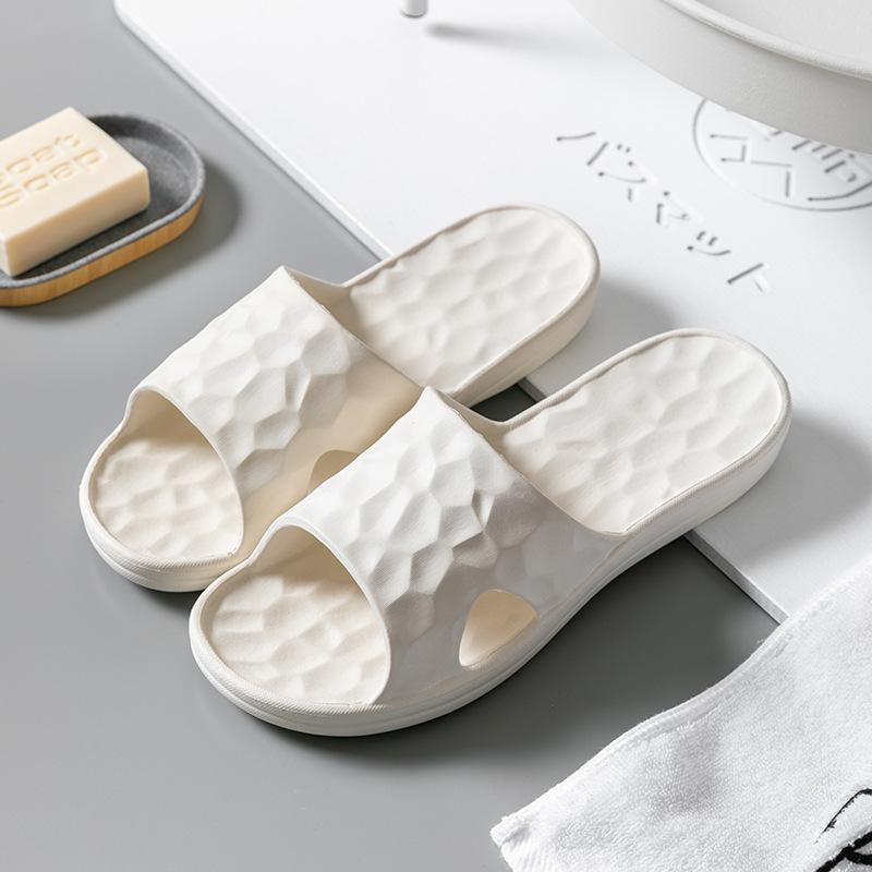 Slippers home summer Japanese style non-slip couple water cube slippers home bathroom bath slippers bacteriostatic slippers
