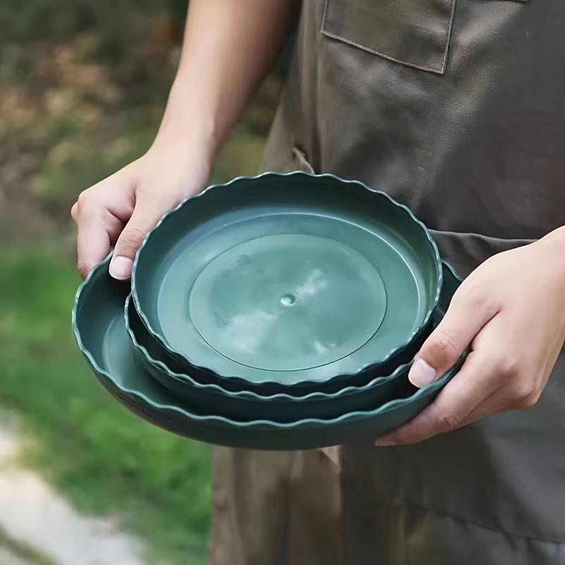2PCS Flower Pot Tray Plastic Flower Tray Circular Bottom Support Flower Pot Base