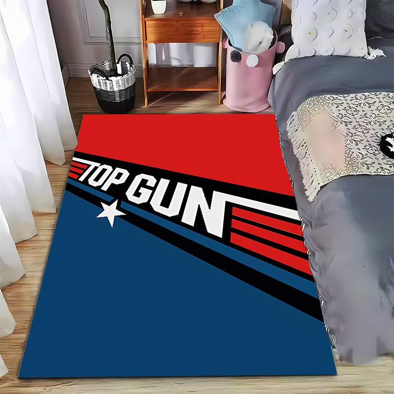 Top Gun Logo Carpet Design Suitable As a Non-slip Mat for the Living Room or Bedroom Sofa