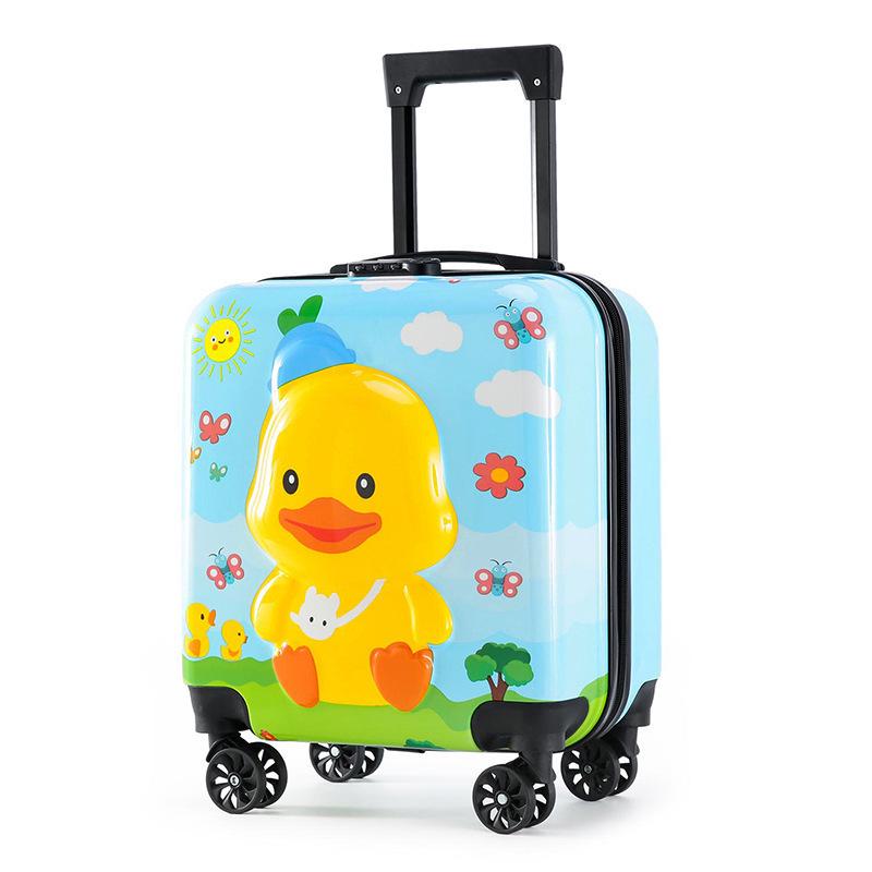 Children's Cartoon Trolley Suitcase with Universal Wheels - Ideal for Boys and Girls