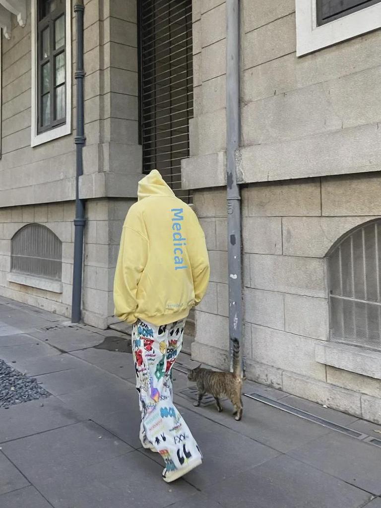 2024 Unisex Retro Graffiti Široké Overaly