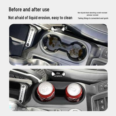 Silicone Cushion Covers for Ford Bronco 2024-2025 Cup Holders and Center Console Beverage Storage.
