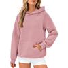 Autumn Winter Pitted Stripes Hooded Sweatshirt Women Comfortable Casual Hoodie Female Kangaroo Pocket Splice Pullover Outerwear
