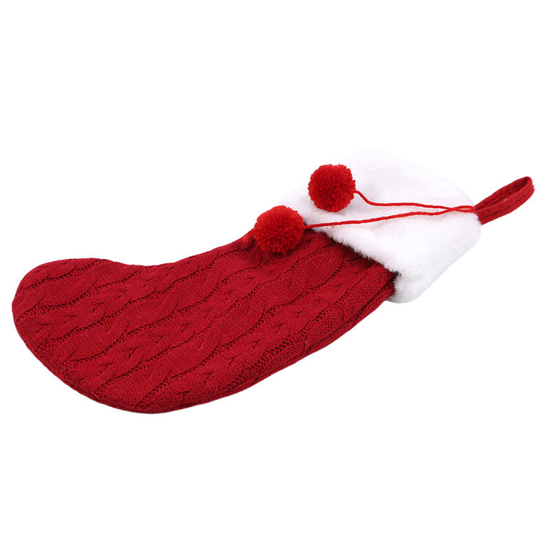 Cute Christmas Knitted Stockings Socks Candy Gift Party Favor Bag Tree Hanging Ornament Home Christmas Decoration