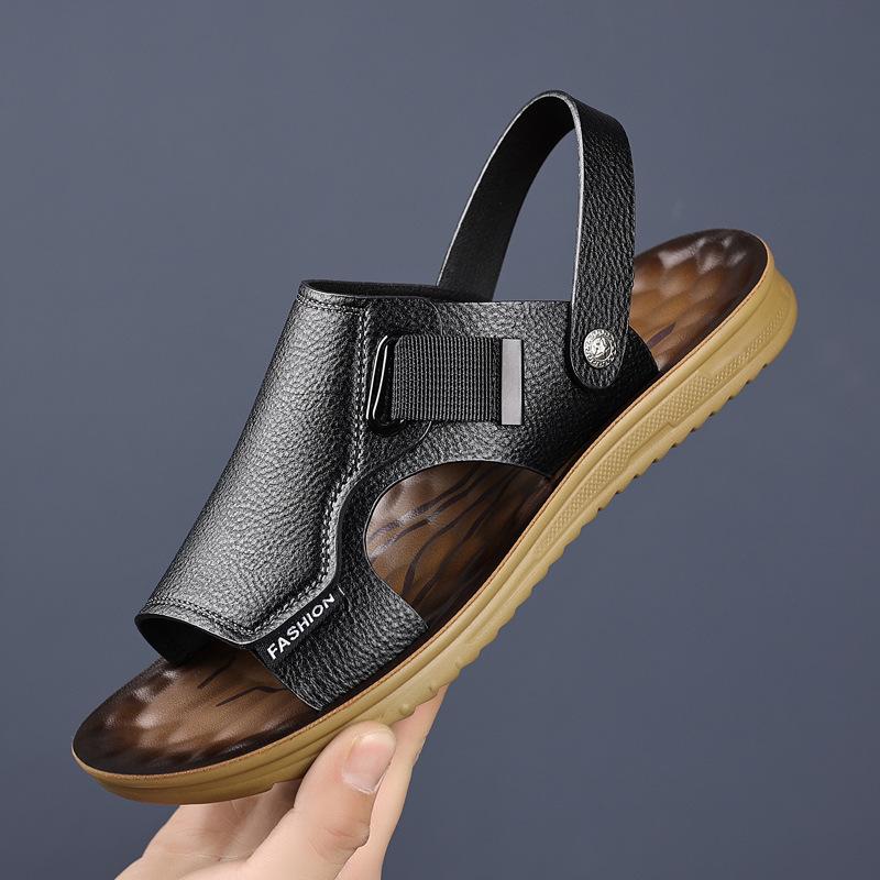 Sandals Men's New Summer Outdoor Waterproof and Non-slip Sandals Men's Soft-soled Driving Beach Slippers