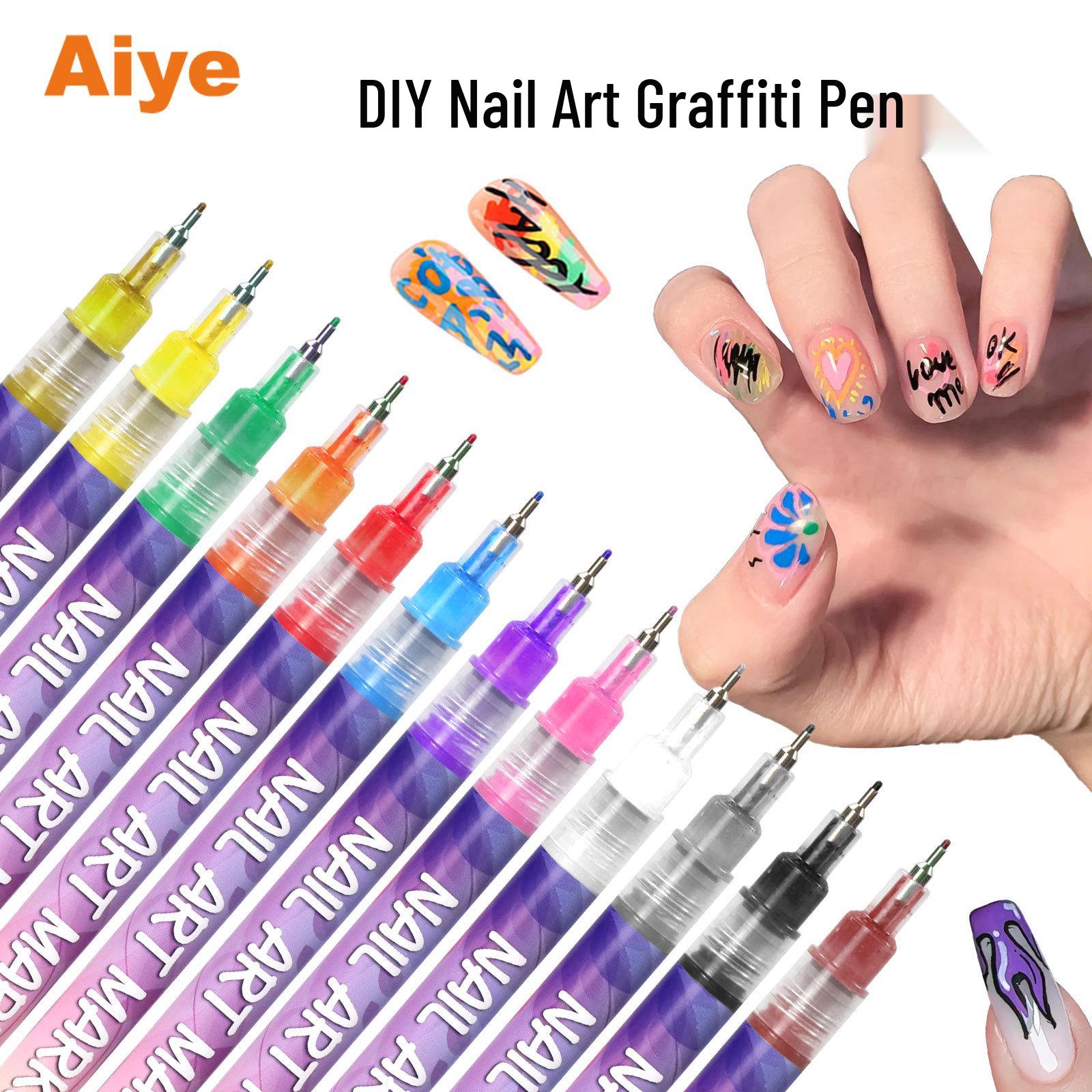 

0.5mm Needle Tip Nail Art Pen: DIY Graffiti, Dotting & Line Drawing Acrylic Marker