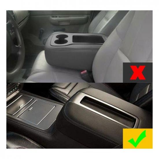 Console Lid Armrest Cover Fit For Suburban Tahoe 07-13 Yukon Silverado Leather V