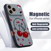 Watermelon Cherry Fruits Pattern Case For iPhone 17 Pro Max Magnetic For Magsafe Hybrid Slim Matte Cover For iPhone 16 15 14 13 Pro Max