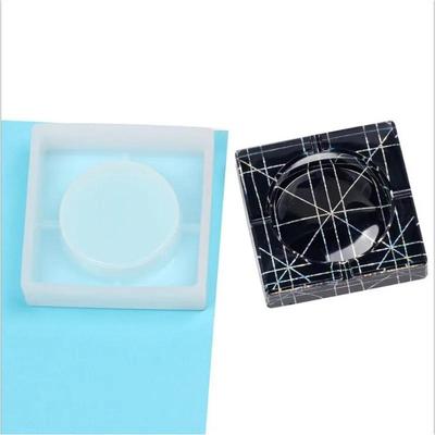Cenicero Cuadrado Molde de Silicona Resina Cristal Ultravioleta Plástico DIY Accesorios para Hacer Epoxi Hecho a Mano Pegamento Artesanía