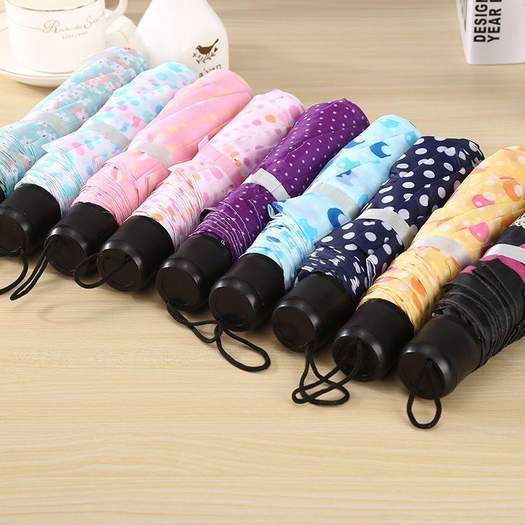 Blooming Umbrella: Korean Style, UV Protection, Lightweight, Durable, Eight Ribs, Black Glue, Waterproof