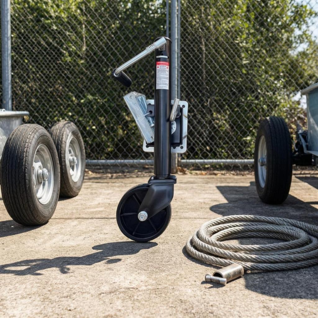 Trailer Jack Wheel Swivel with Hardware Heavy-Duty Sturdy for