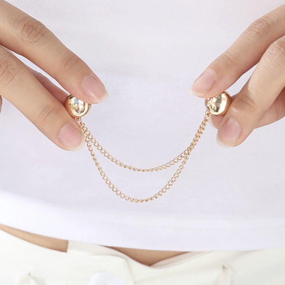 Multi-Function Magnetic Clothing Clip Button Leg Cuff Fixing Pin Shorten Trouser Clip Jeans