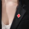 Cazador Poker Card Spade Heart Club Diamond Lapel Pins Women's Brooch Stainless Steel Metal Pins Backpack Badges Jewelry Gift